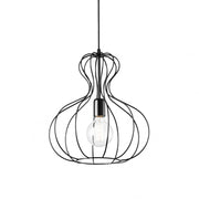 Lampada A Sospensione Ampolla-1 Sp1 Nero Ideal-Lux