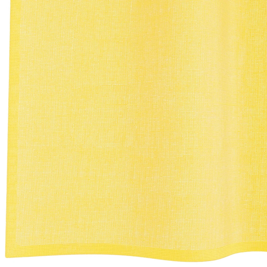 Tende in Voile con Tasche per Aste 2 pz Giallo 4102229