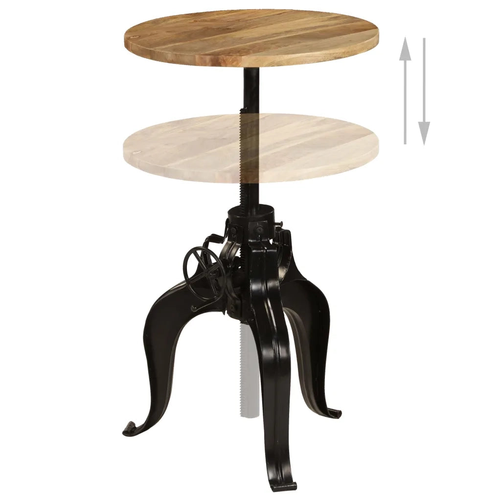 Tavolo da Bar in Legno Massello di Mango 60x(76-110) cm 245266