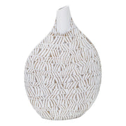 Vaso Decorativo VKH671, Bianco, Poliresina, 30,5x11,5x46,5 cm