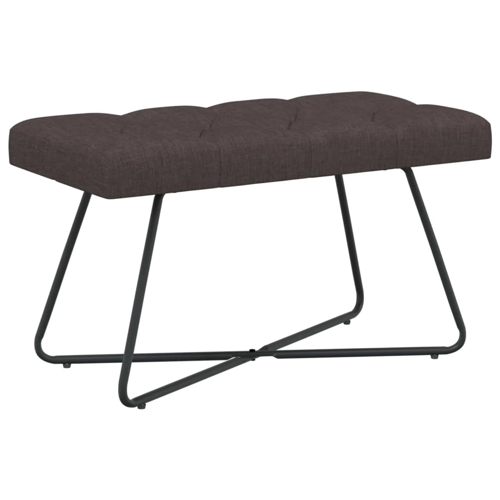 Panchina con bottoni imbottiti Marrone Scuro 80 x 40 x 46 cm 42038361