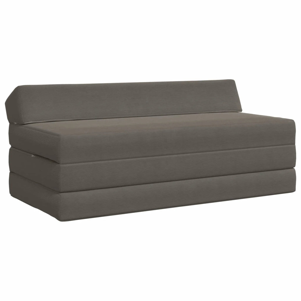 Divano Letto Pieghevole Grigio Chiaro 120 x 60 x 49 cm Tessuto