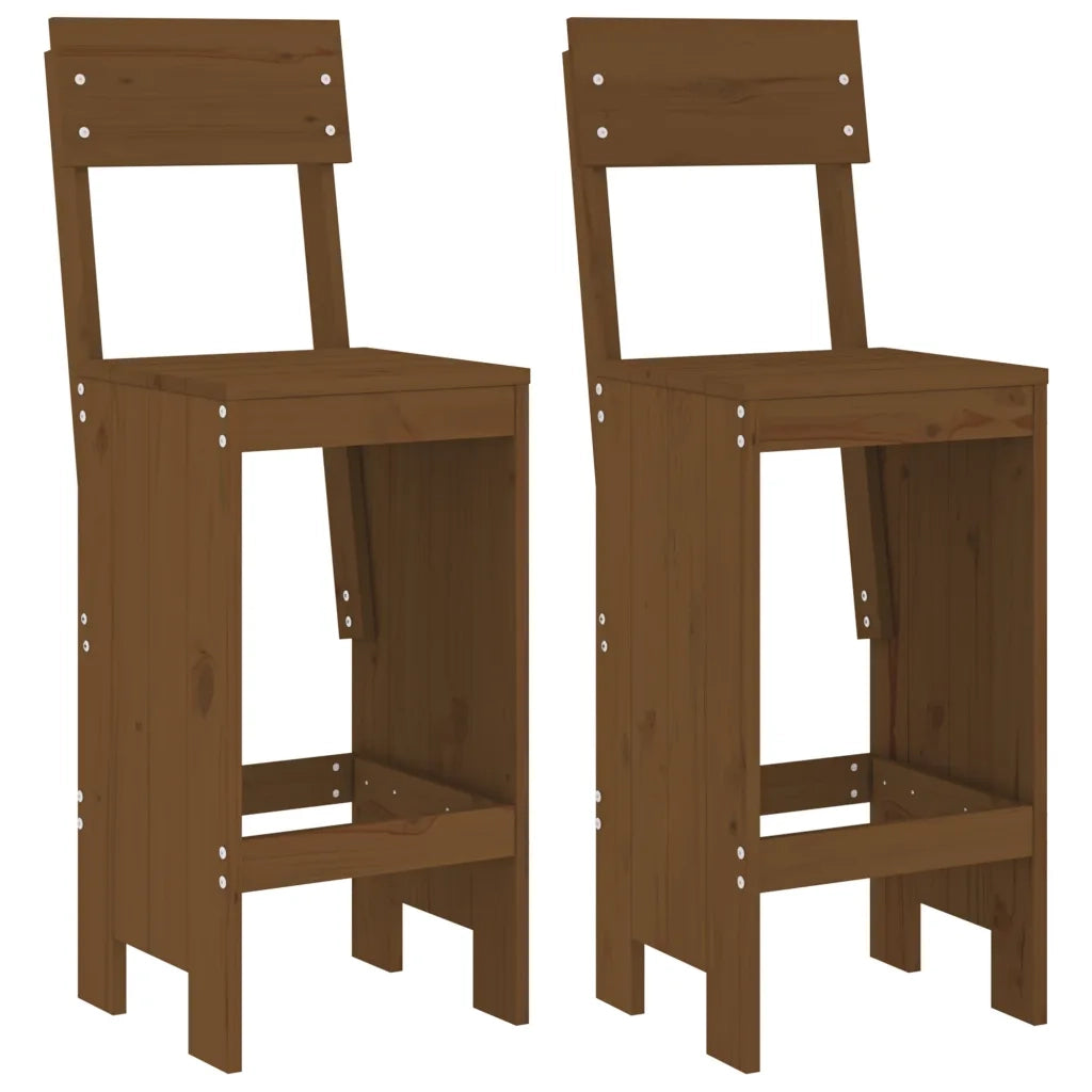 Set Bar da Giardino 3 pz | Set Salotto da Giardino ambra in Legno Massello di Pino
