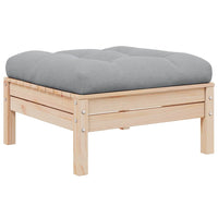 Divano da Giardino a 2 Posti con Cuscini Grigi Massello di Pino 806657