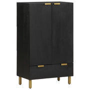 Credenza Nera 60x33x100 cm in Legno Multistrato
