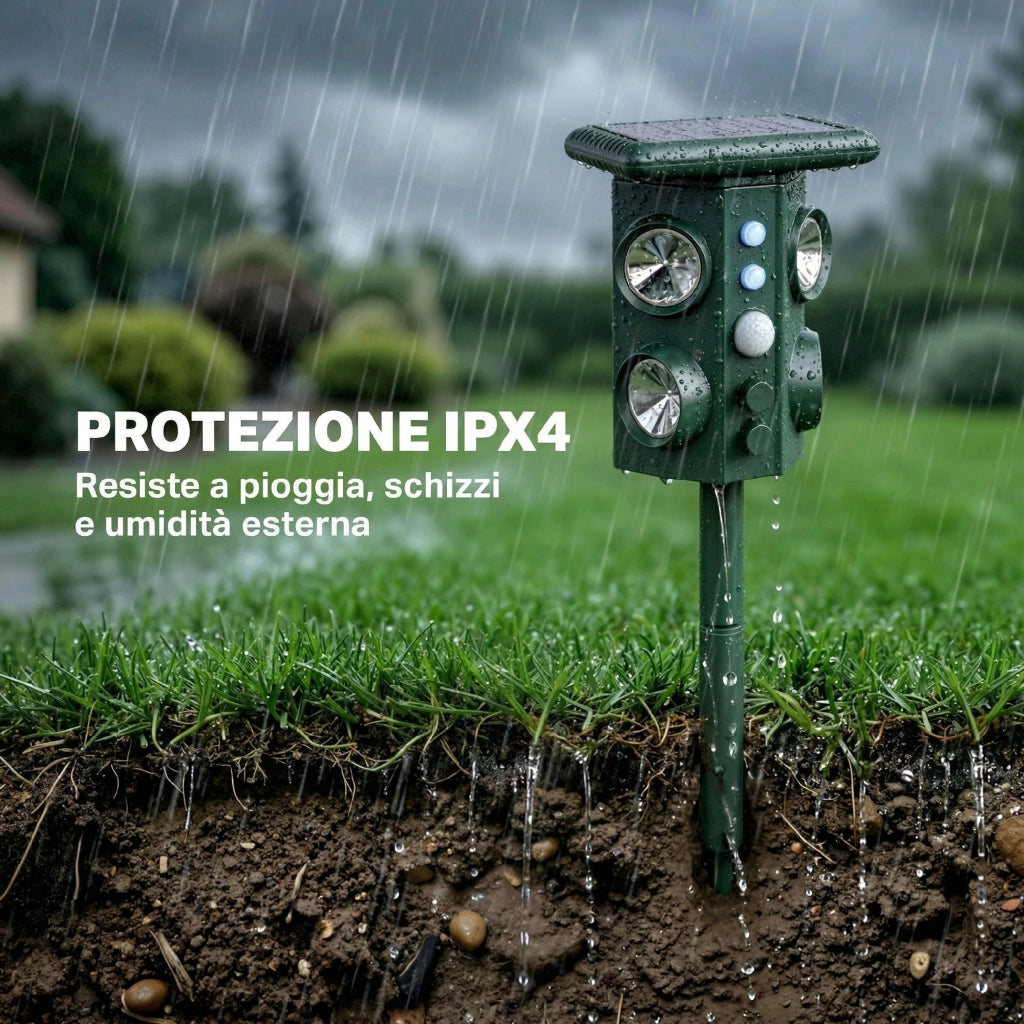 Repellente Solare Ultrasonico per Gatti ¨C zephmum ¨C Nero, Bianco