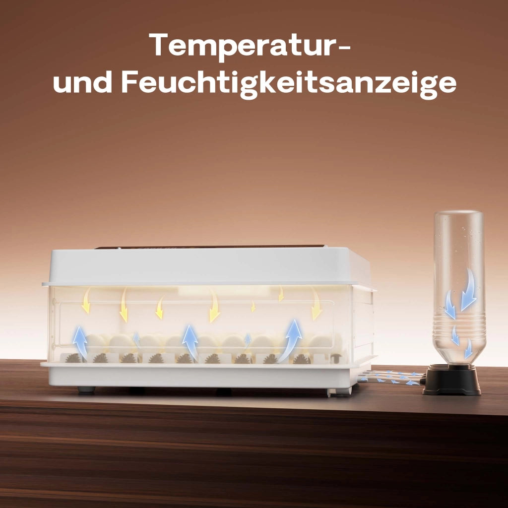 Fudajo Incubatrice per uova automatica, incubazione per 64 uova, 110 W con sistema di rotazione, controllo della temperatura e regolazione dell'umidità, allevamento pulcini