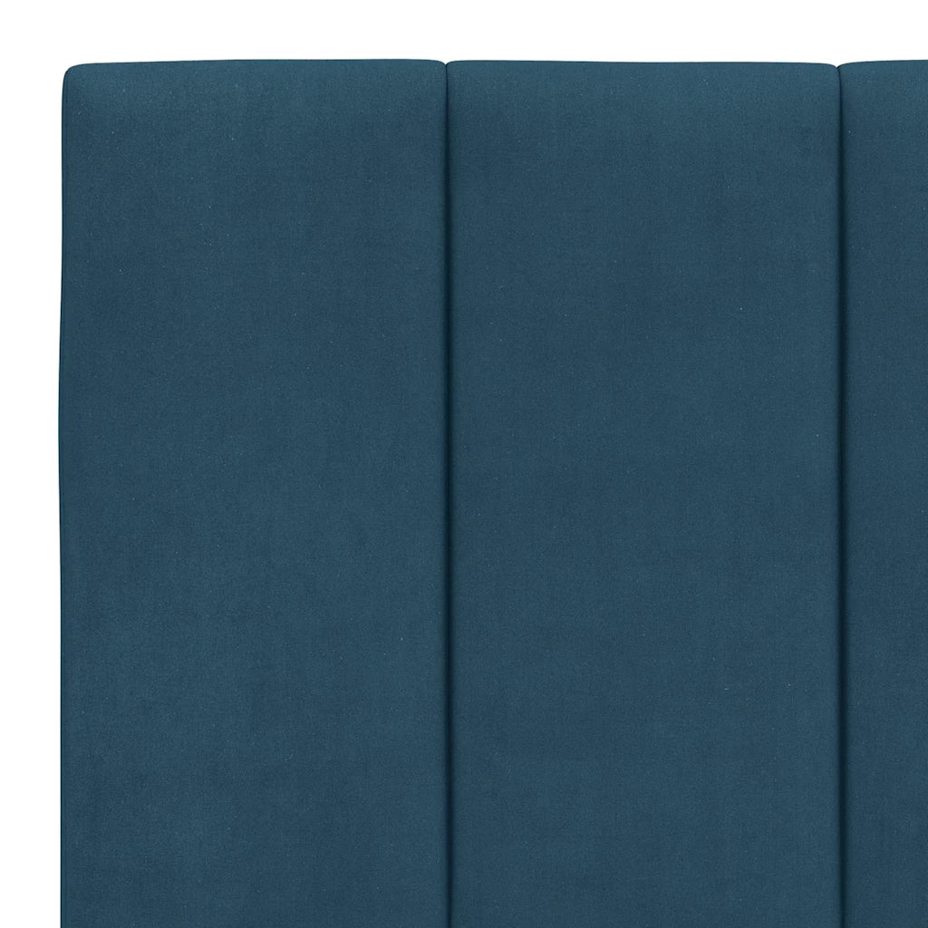 Giroletto con Testiera Blu 90x190 cm in Velluto