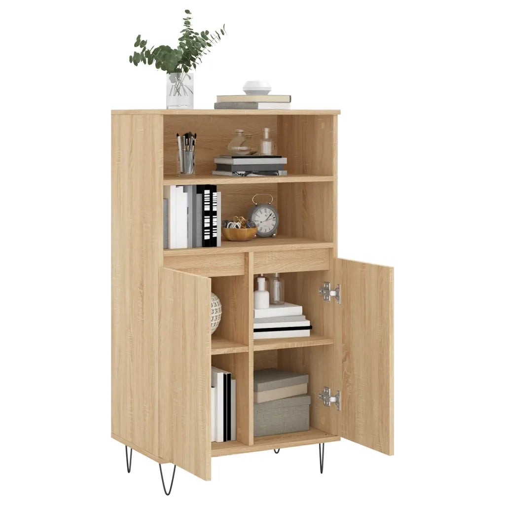Credenza Rovere Sonoma 60x36x110 cm in Legno Multistrato 831487