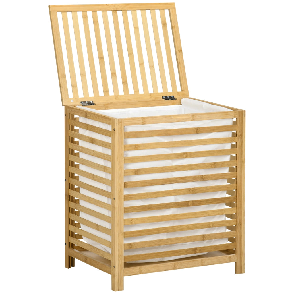 Cestino per biancheria in bamb¨´ ¨C zephmum ¨C Naturale + Beige
