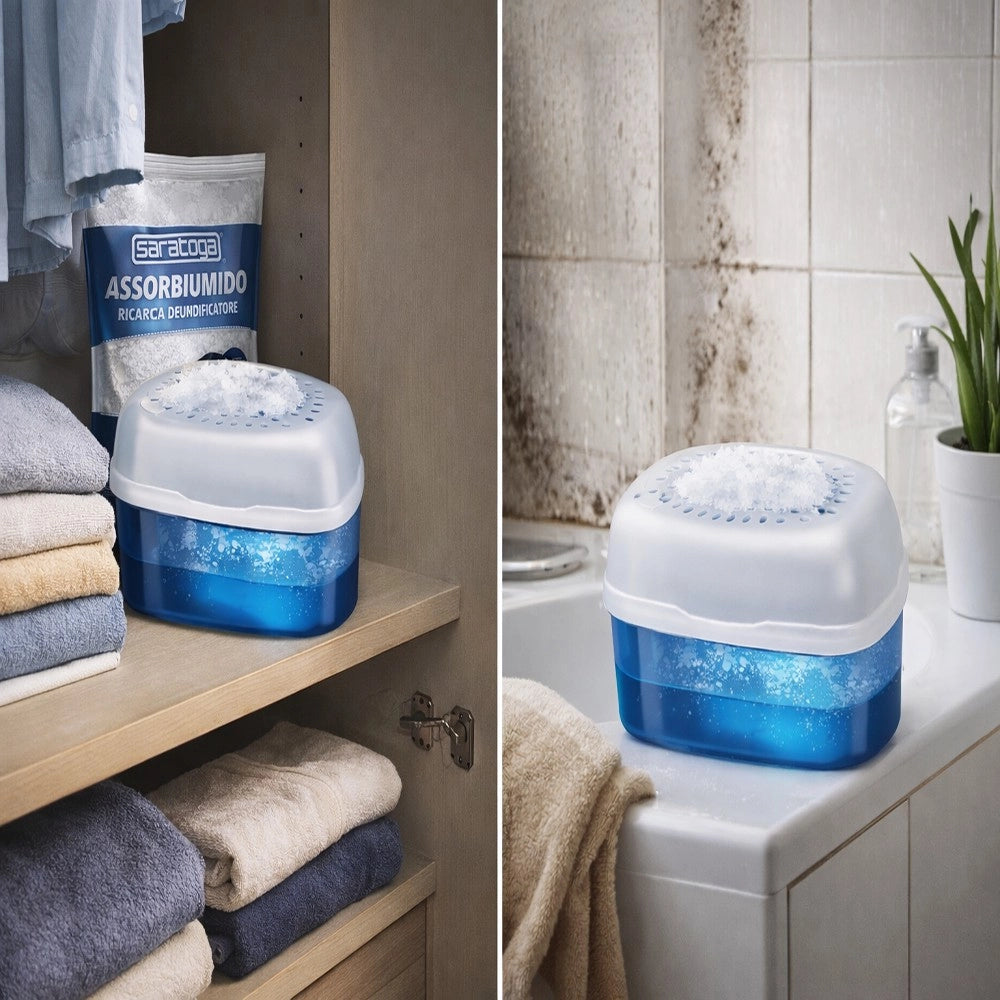 Saratoga ricarica deumidificatore 3x450g – assorbiumido efficace contro umidità e muffa