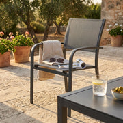 Poltrona da Giardino Impilabile in Alluminio Textilene - MARIUS
