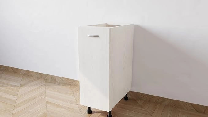 Mobile Base Da 30. Compreso Di Anta H 72 Cm L 30 Cm P 55.5 Cm Compresa Di Piedini 10 Cm colore Larice Bianco