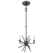 Lampadario moderno Carnegie bronzo western 3xE14 60W Quoizel