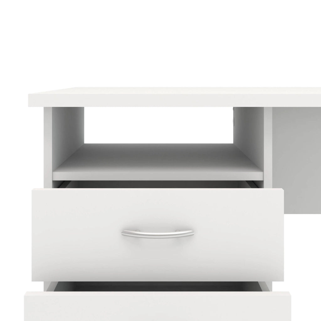 Andre, Scrivania 3 Cassetti, 48.1x120.1x72.6h cm Bianco