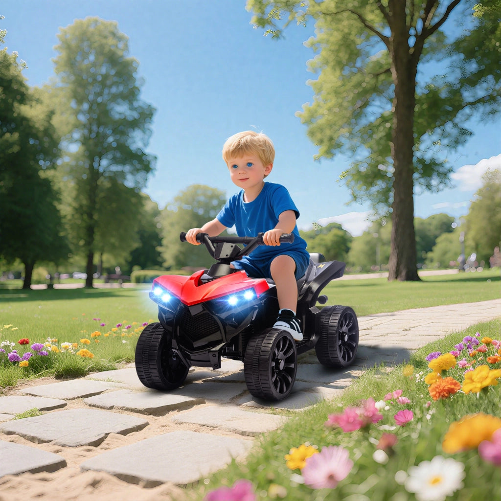 Quad elettrico bambini 6V ¨C zephmum ¨C rosso 70x42x45 cm