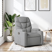 Divano Sedia-Poltrona Reclinabile in Tessuto Grigio Chiaro 764865