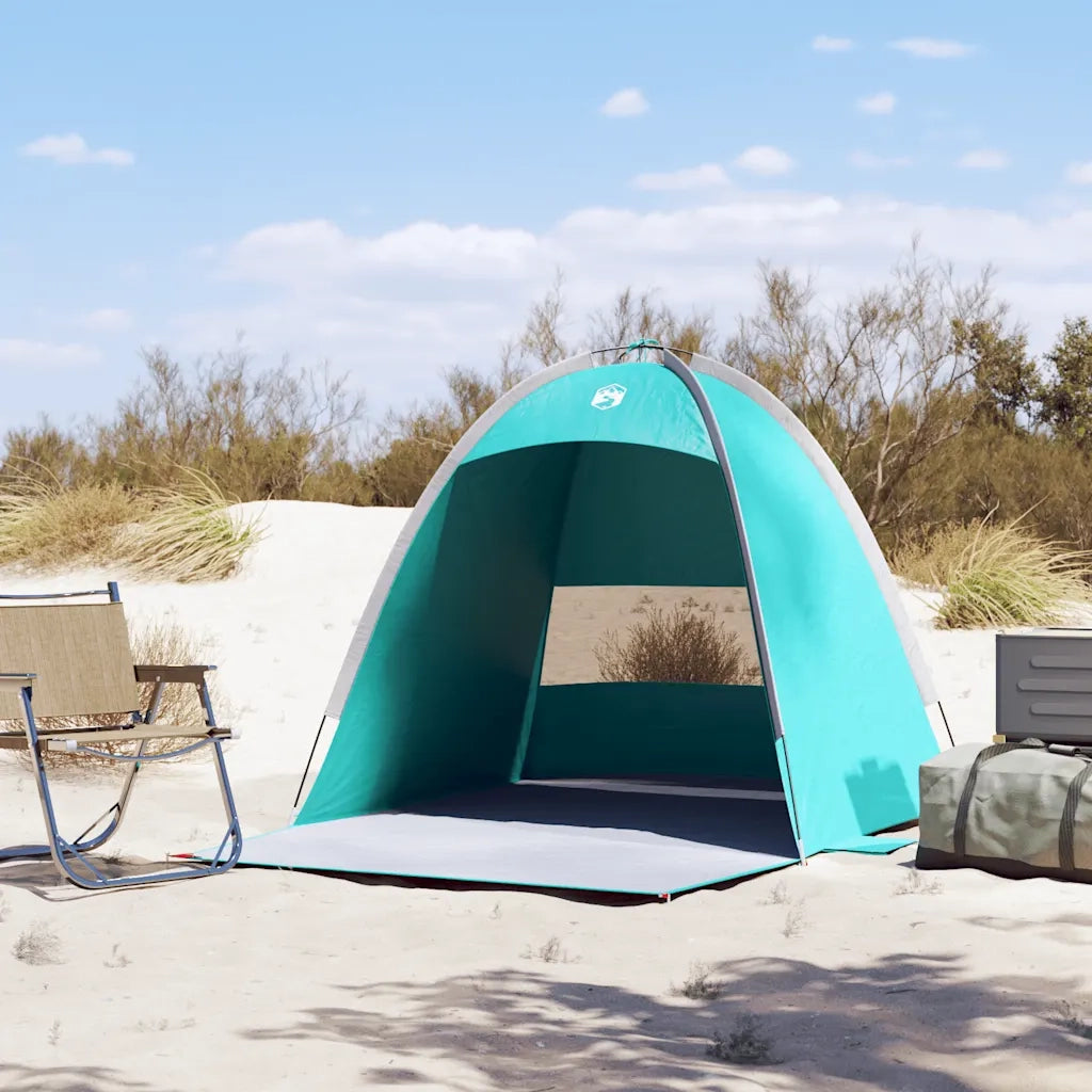Tenda da Spiaggia 3 Persone-Tenda da campeggio Verde Mare Impermeabile