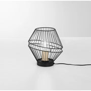 LAMPADA DA TAVOLO KIKO E27 D.25XH26CM NERO/ORO.