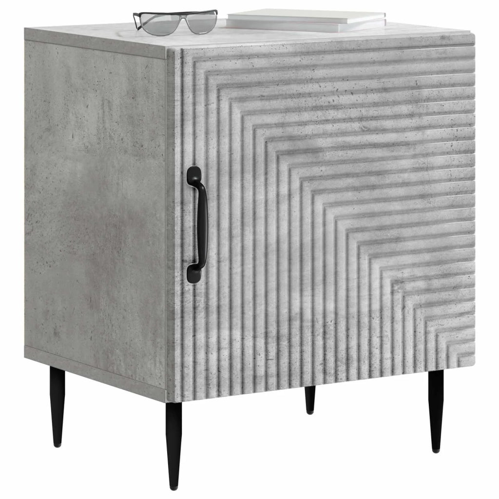 Armadio da Notte 2 pcs Grigio Cemento 43 x 34,5 x 50 cm 894802