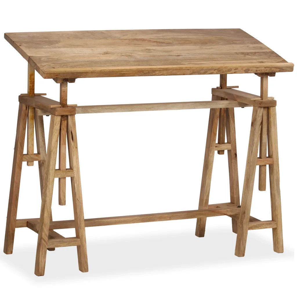Tavolo da Disegno in Legno Massello di Mango 116x50x76 cm 244948