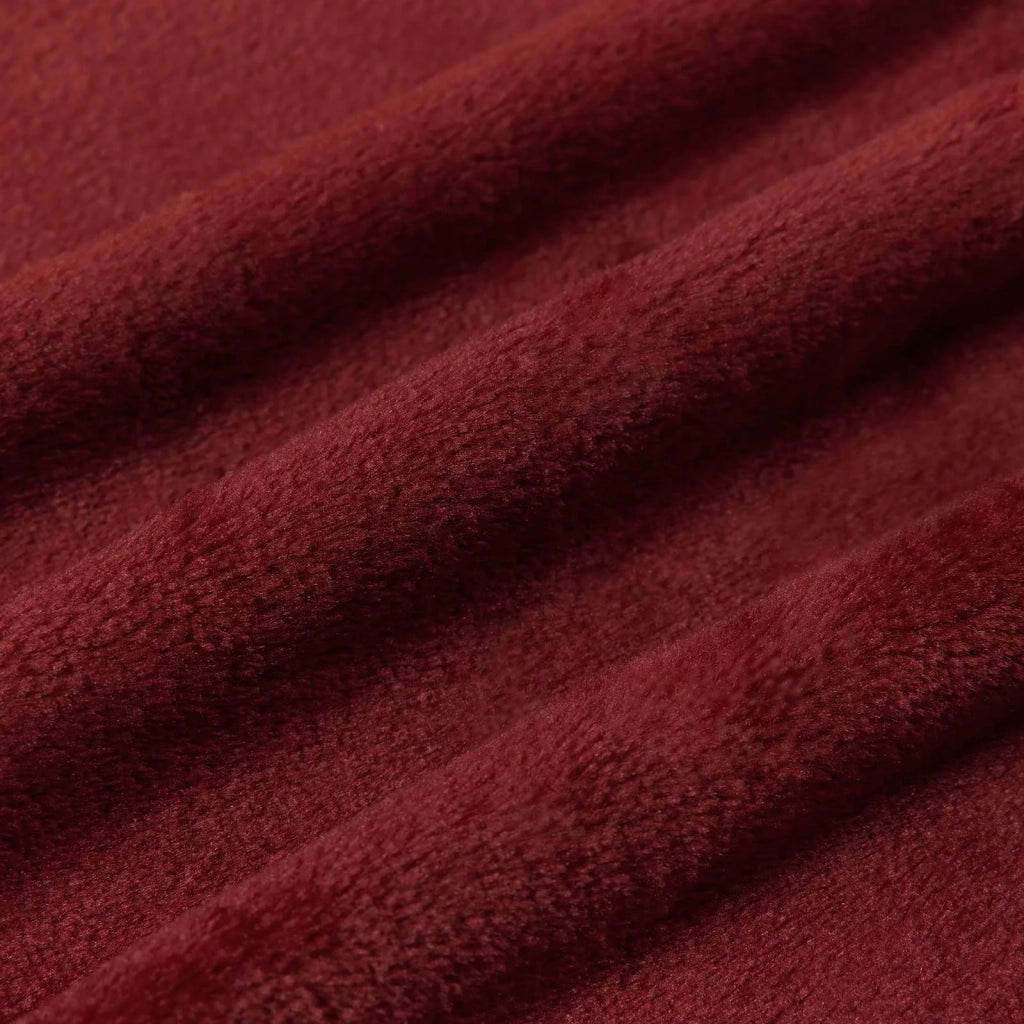 Coperte da Pile 6 pz Rosso Bordeaux 240 x 270 cm Panno