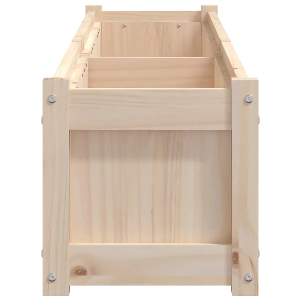 Fioriera rialzata per piante fiori terrazza giardino 180 x 31 x 31 cm legno di pino massiccio marrone 02_0037470