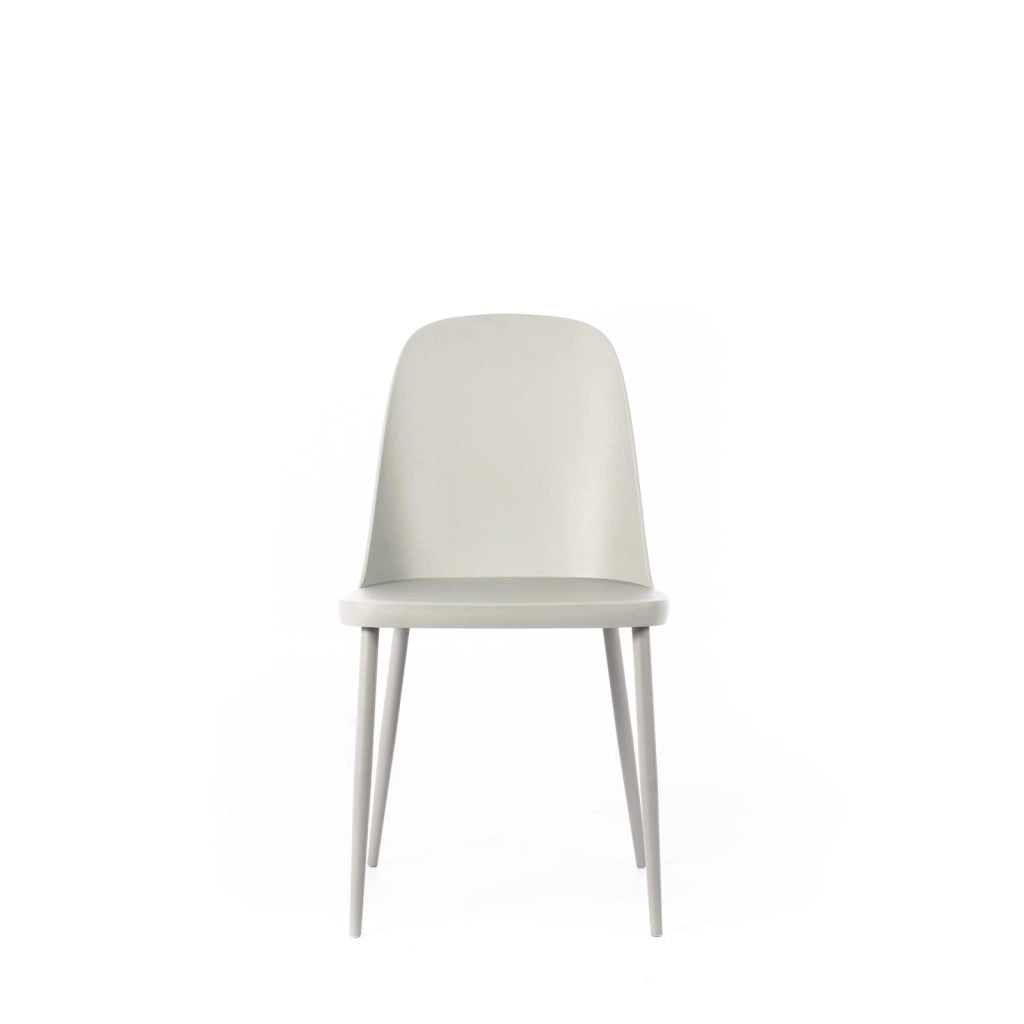 Set 4 Sedie 46x55xH80 cm in Polipropilene Tamara Grigio Chiaro