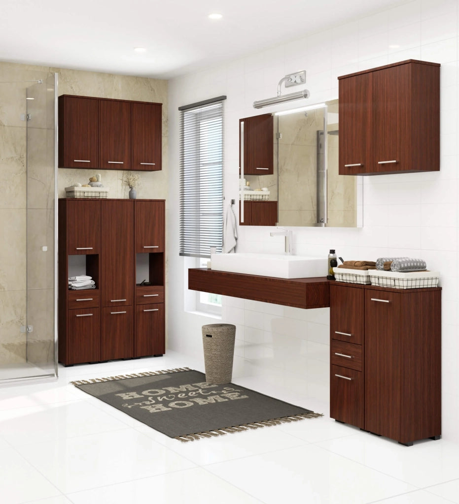 Mobile bagno sospeso AKORD FIN Wengé 30 cm 1 anta 30x22,5x60 cm