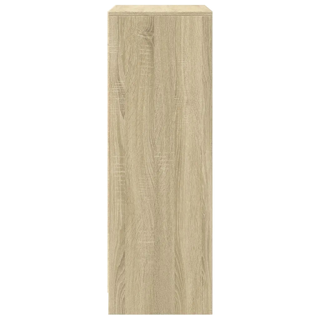 Credenza con LED Rovere Sonoma 77x34x100cm in Legno Multistrato