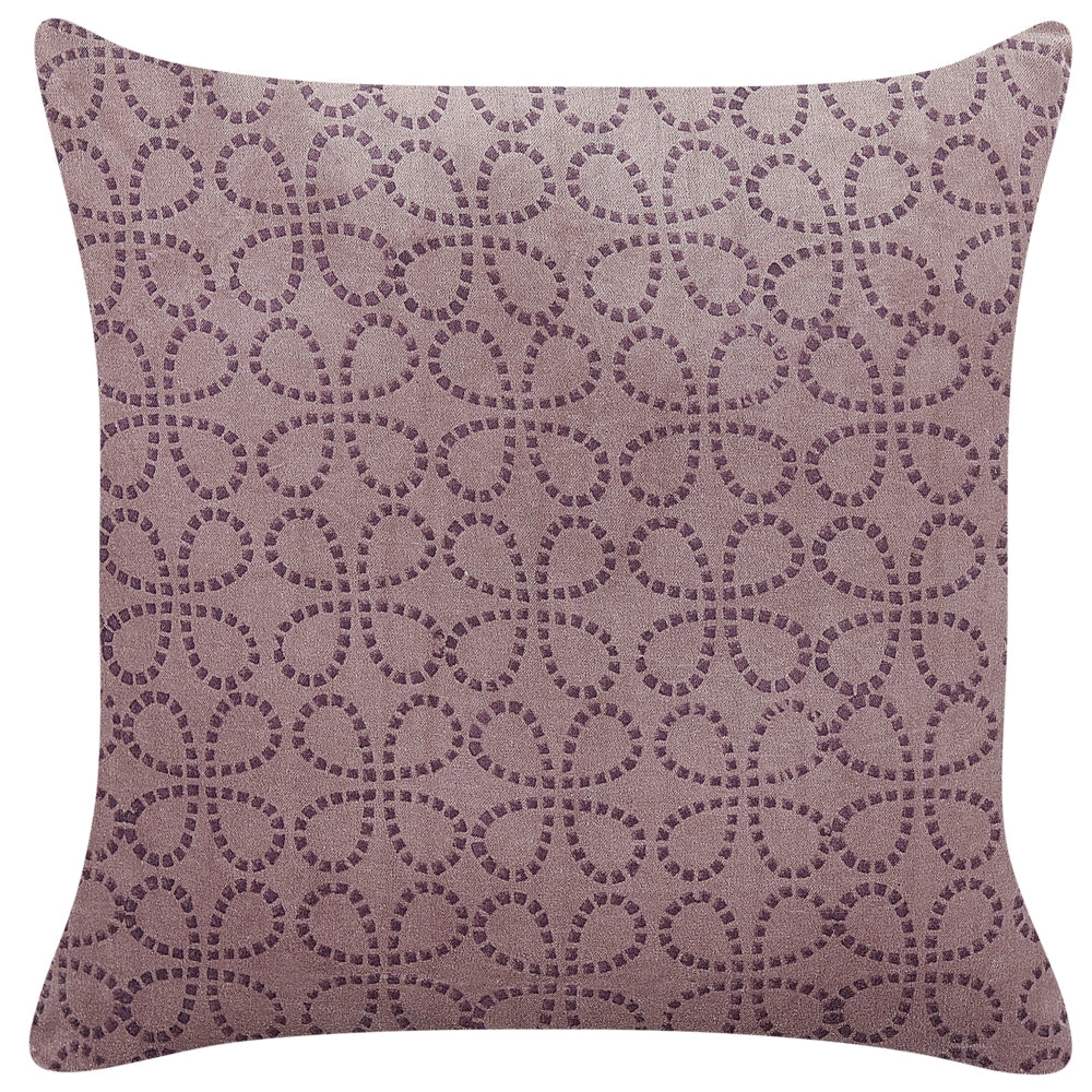 Set di 2 cuscini in velluto con motivo geometrico 45x45 cm rosa soggiorno camera da letto stile boho
