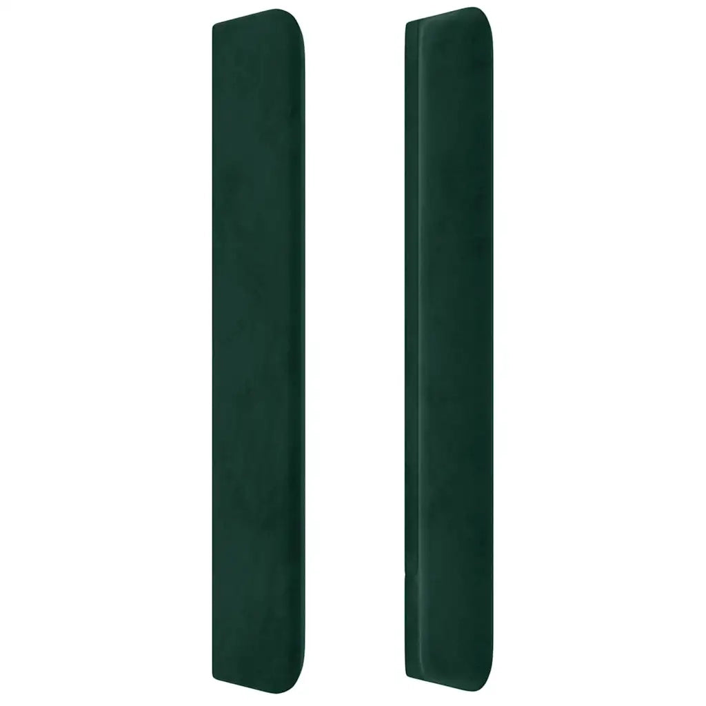 vidaXL Testiera a LED Verde Scuro 183x16x118/128 cm in Velluto