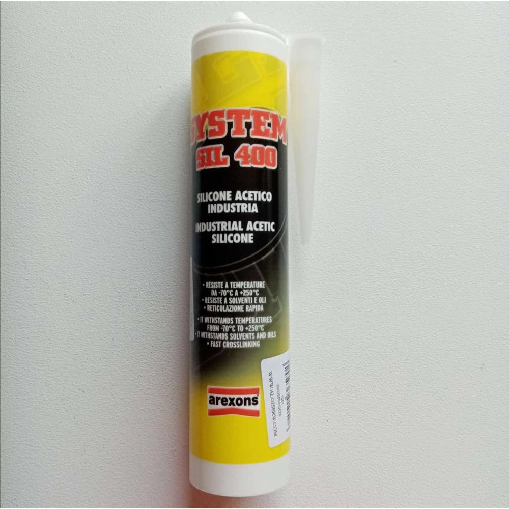 Arexons 310ml silicone acetico industria sil400 alta temperatura trasparente