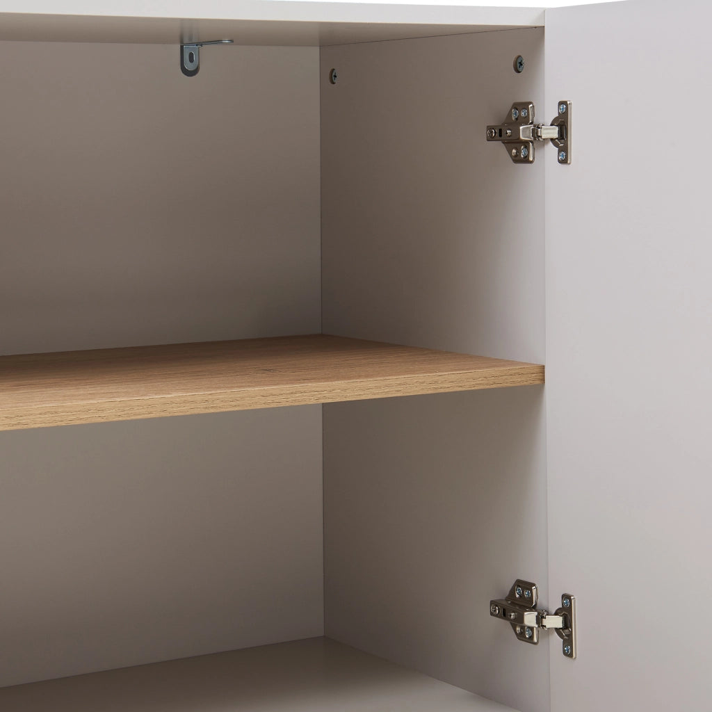Credenza Bassa Starvili con 2 Ante Madia Moderna 75x76x38 cm Beige [en.casa]
