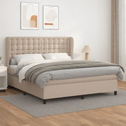 Giroletto a Molle con Materasso Cappuccino 160x200cm Similpelle