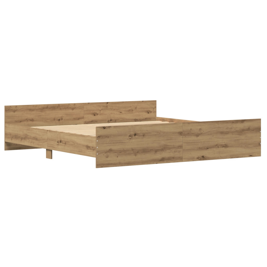 Letto Artigianale Rovere 200x200 cm Legno Ingegnerizzato