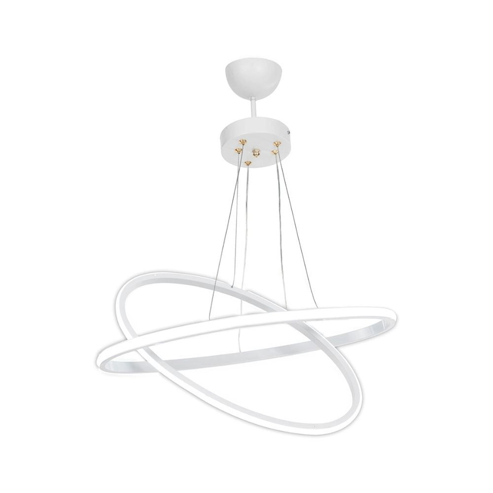Lampada a sospensione Muso due anelli bianchi Led MDL4438 EFFEZ
