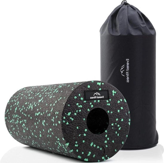 Fasciario professionale per spina dorsale 30 cm, duro medio, nero-verde, inclusa guida d'uso