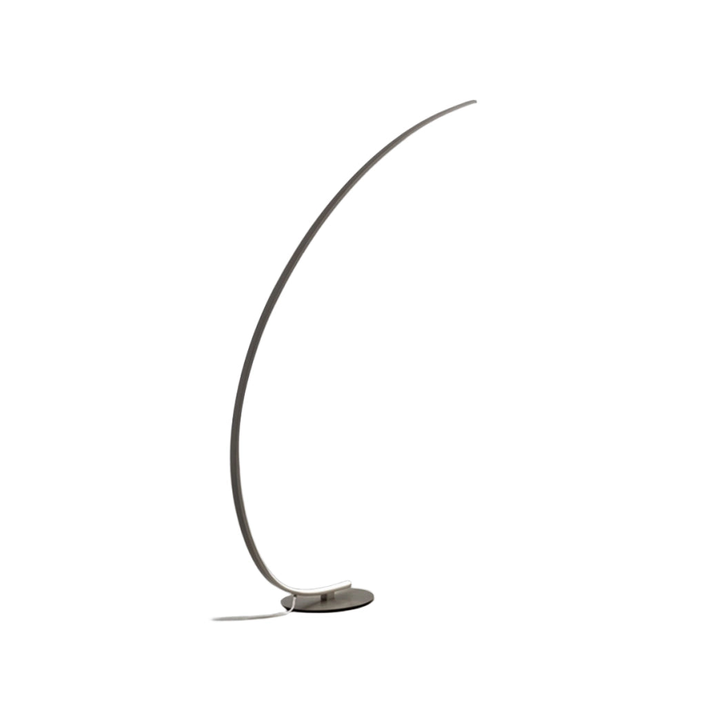 Lampada da terra IOLE P/T - Struttura in alluminio titanio, LED 30W 1000lm 3000K, Dimmerabile Push integrato - Design Minimalista Gealuce