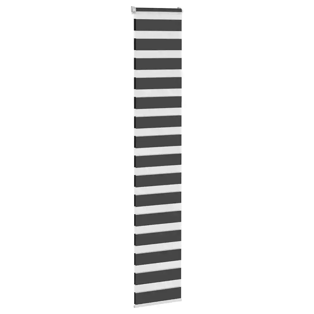 Tenda a Rullo Zebra Nero Larghezza Tessuto 40,9 cm Poliestere