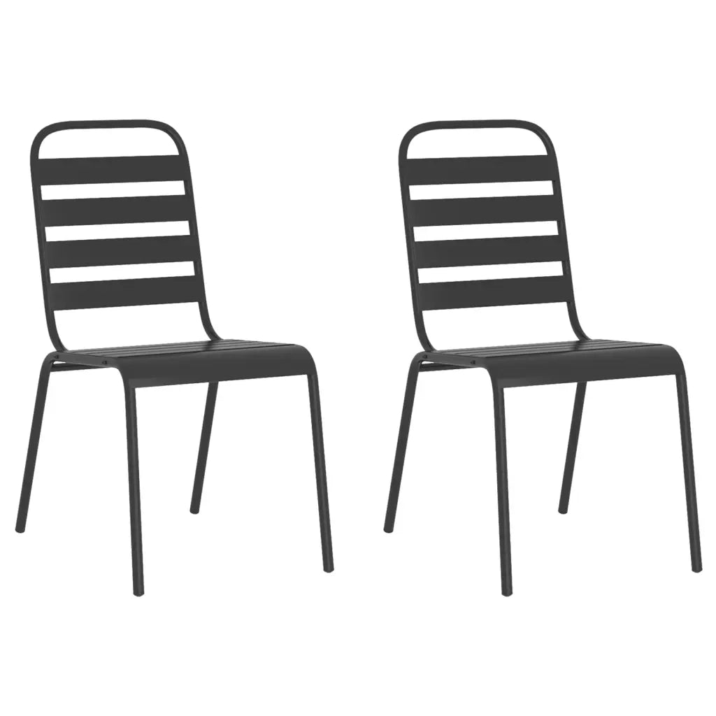 Set da Pranzo da Giardino 3 pz in Acciaio Antracite 3187987