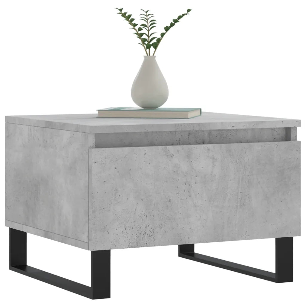 2 pz Tavolini salotto | Tavolino da caff¨¨ | Tavolino da Soggiorno Grigio Cemento 50x46x35 Legno Multistrato