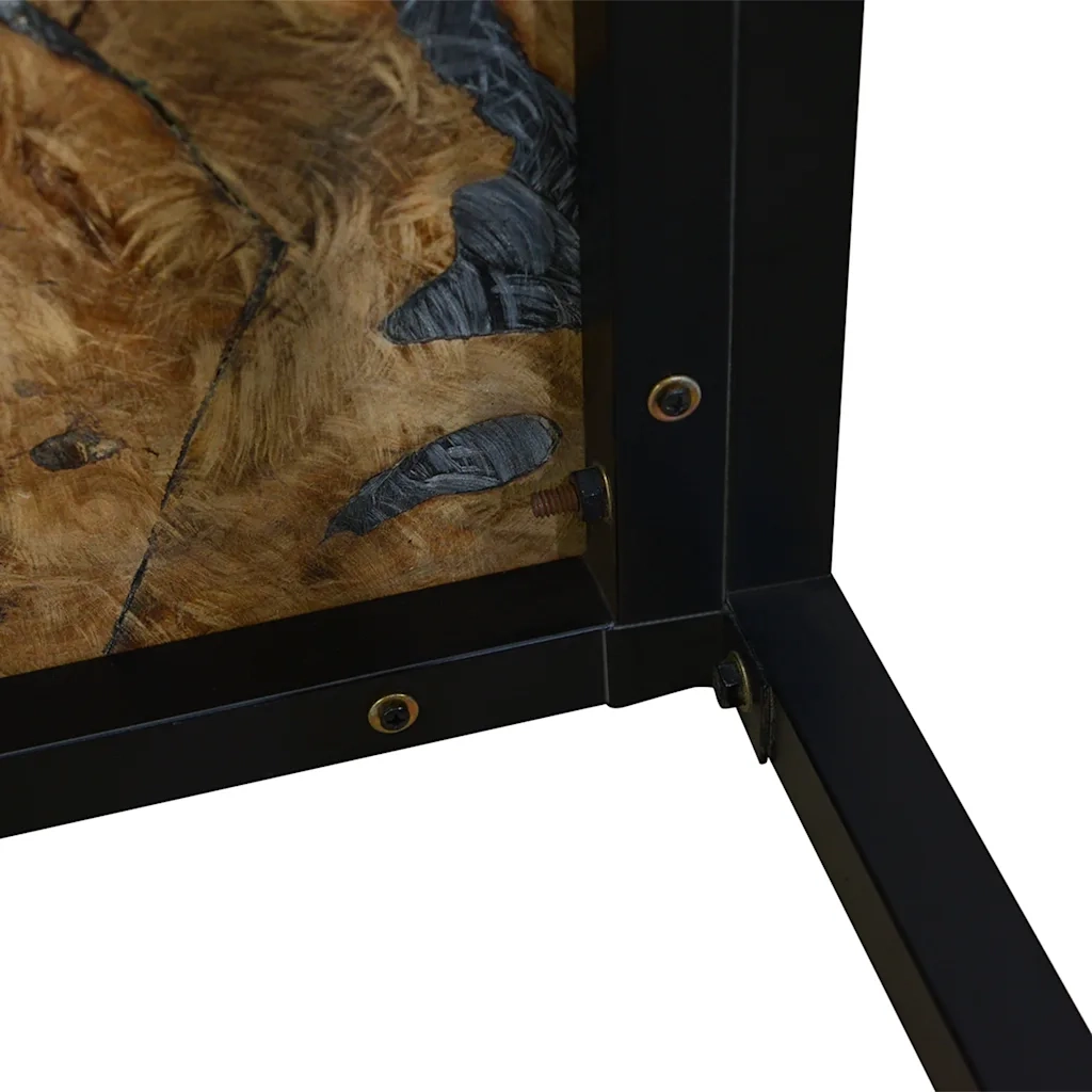 Tavolino da salotto | Tavolino da caff¨¨ | Tavolino da Soggiorno in Legno di Teak e Resina 110x60x40 cm