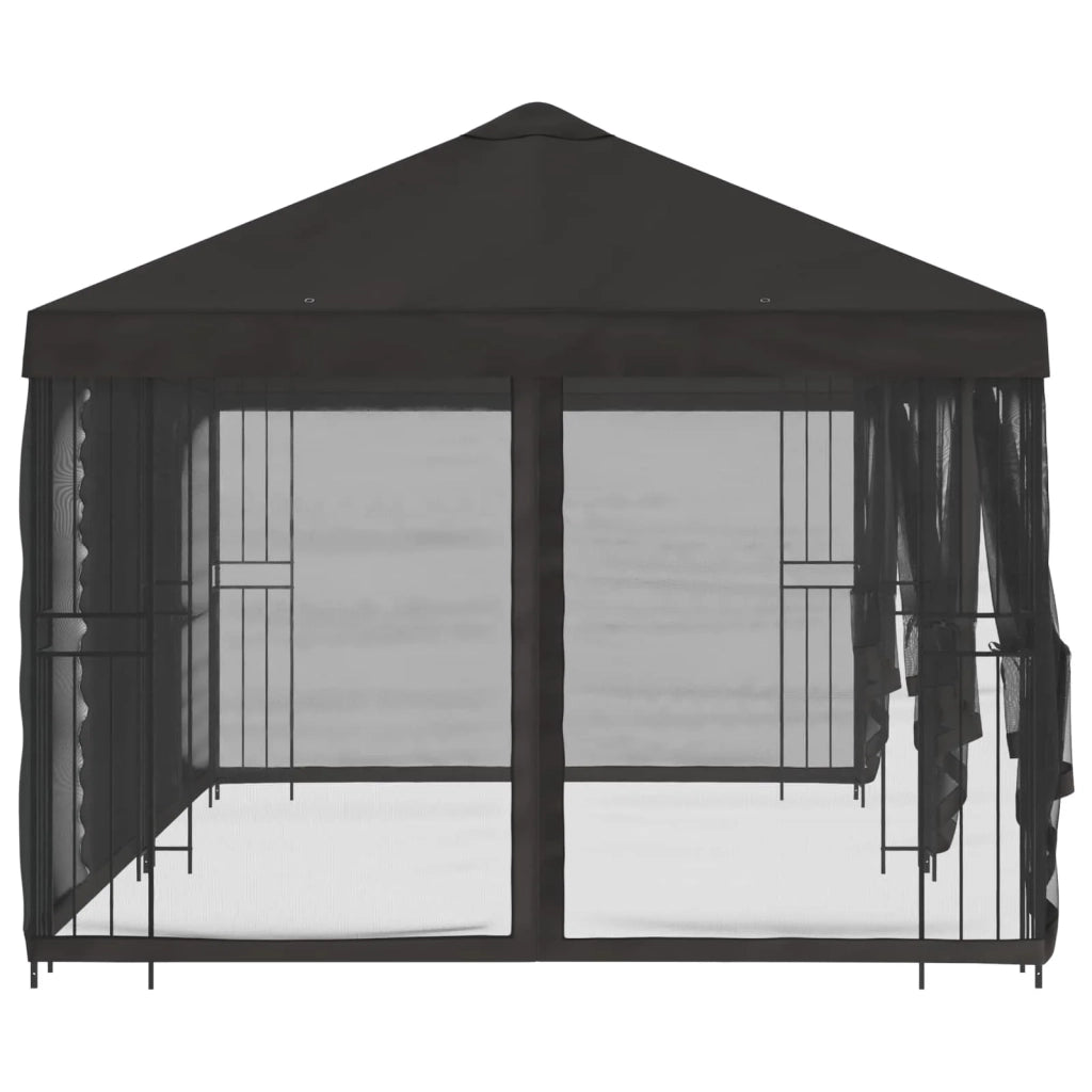 Gazebo con pareti laterali 6 x 3 m Antracite 3375996
