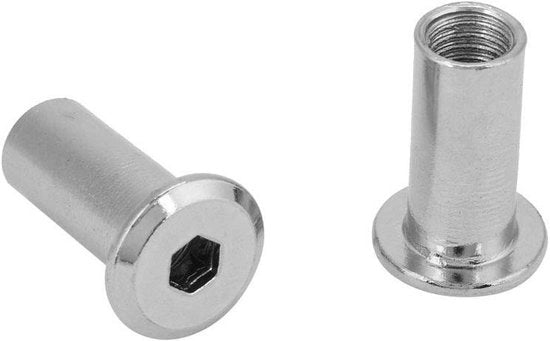 Viti a 5 punte a testa liscio, viti a 5 punte verniciate con testa rotonda per il collegamento di mobili, sedili e viti di sostegno (M8*15, 50 pezzi)