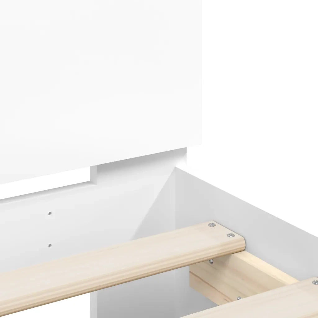 Giroletto con Testiera e LED Bianco 120x190 cm 3207574