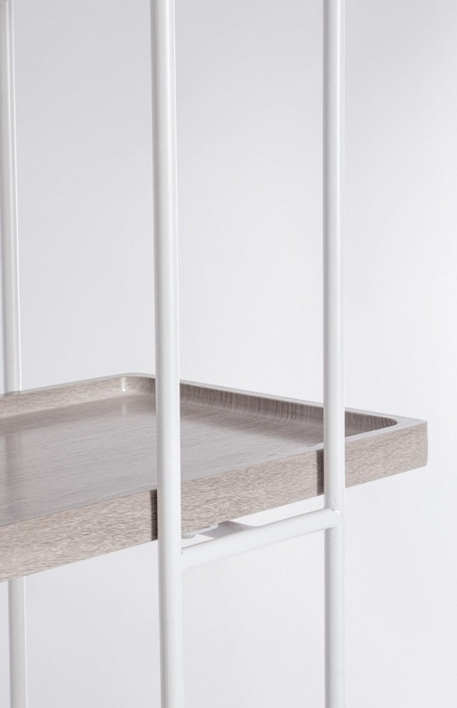 Libreria 4 Ripiani 120x32x164 cm Laurel in Acciaio