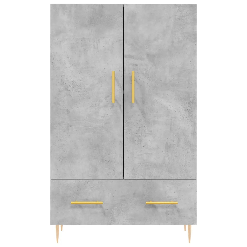 Credenza-Buffet-Armadio da cucina Grigio Cemento 69,5x31x115 cm in Legno Multistrato 319474
