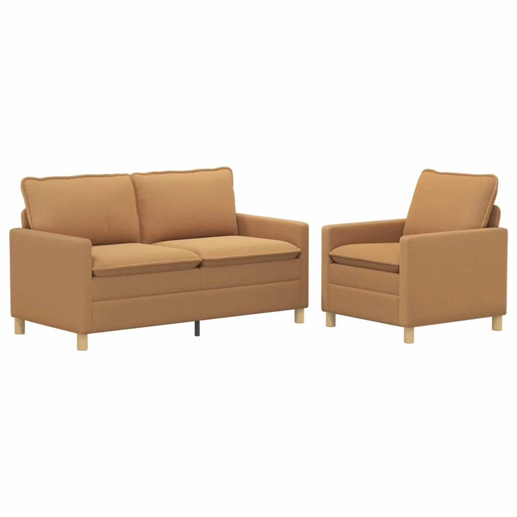 Set di divani 2 pz Beige Tessuto 3417082