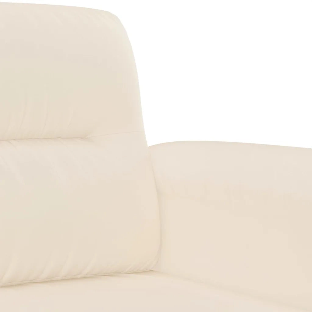 vidaXL Set Divani 3 pz con Cuscini Beige in Tessuto Microfibra